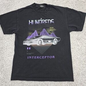 The Hundreds Shirt Mens Medium Black Dodge Turbo Interceptor Double Sided Cotton